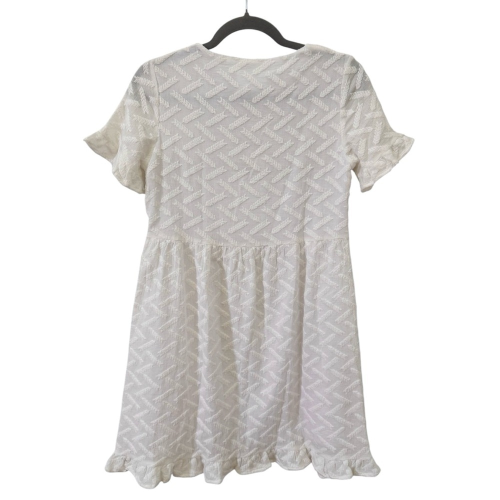 NWT Anthropologie Line & Dot Vandy Textured Dress Bridal White Size XS - Picture 9 of 14